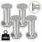 Jopassy 4er Set Möbelbeine| Aluminium Gebürstet | Schrankfüße Höhenverstellbar Füße für möbel, mit Schrauben,Höhe 180 mm | Belastbar bis 250 KG, für Sofa Möbelfüße Schreibtisch Stühle Tischfuß