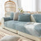 Samt Sofabezug Ecksofa l Form Sofa Überzug Couchbezug Sofa/Couch Wurfdecke Eckcouch 3/2/1 Sitzer Sofaschutz Sofaüberwurfe Sofaschoner Sofabezüge rutschfest Hund Katze (Hellblau,70x70cm/Quadrat)
