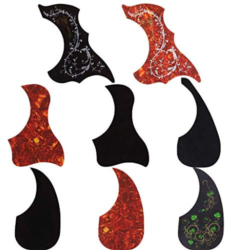 Eduuyvee 8Er Pack Akustik Gitarren Schlagbrett Selbstklebendes Pickguard in - und Wasser Form für 40 41 Gitarren