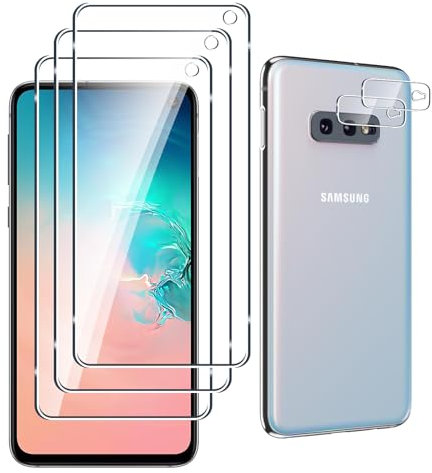 Fyqzio [3+2 Stück Gehärtetes Glas Schutzfolie kompatibel mit Samsung Galaxy S10e und Kamera,Keine Blasen,9H Härte,Anti-Scratch,HD-Displayschutz fur Samsung Galaxy S10e