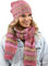 Alur Mütze Damen Beanie mit Schal Set Wintermütze Strickmütze - Warme Elastisch Elegant Winter Mütze Schal EKO - Weiches Garn Stilvoll Universell Warm (WZ6)