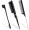 Soodyoow 3 Stück Sleek Bun Bürste, Schwarz Sleek Zopf Bürste, Edges Brush mit Doppelkantenbürste Toupierbürste und Spitzschwanzkamm für Friseurin Frauen Kinder