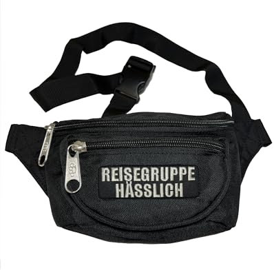 Bauchtasche Reisegruppe Hässlich in schwarz I Gürteltasche Hüfttasche Waist Hip Bag Black