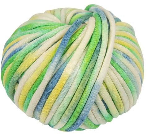 LANA GROSSA Gelato | Weiches, gefülltes Baumwoll-Schlauchbändchen mit buntem Sprenkeldruck | Handstrickgarn aus 52% Baumwolle & 48% Polyamid | 100g Wolle zum Stricken & Häkeln | 80m Garn FB 6