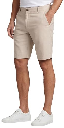 Indicode Herren Kurze Hosen (S-5XL) Regular Fit - 100% Baumwolle, Leichte, Atmungsaktive & Luftige Sommer Shorts Männer - B799 Beige Medium