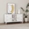 [en.casa] TV Schrank Kotka Lowboard mit 2 Türen TV Board Weiß Fernsehtisch TV Kommode Fernsehschrank 113 x 40 x 58 cm Metall