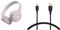 JBL Tune 510BT – Bluetooth On-Ear Kopfhörer in Rosa & Amazon Basics Schnellladekabel, USB-C auf USB-A-2.0
