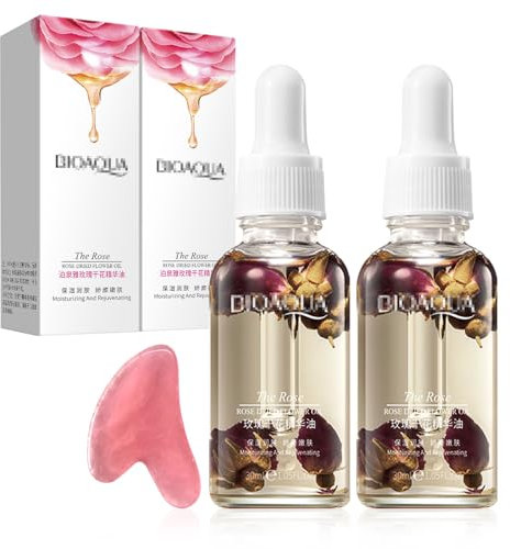 3 pcs Oli di Rosa Naturali Puri, Olio Essenziale di Rosa 30ml/pcs, Rosehip Oil per Viso, Olio di Aromaterapia Rosa per Diffusore, Pelle, Viso, Capelli, Profumo, Sapone, Candele.
