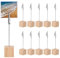 Dokeno 10 Stück Fotohalter mit Klammern, Memo Clip Halter mit Stehend Krokodilklemme Fotoständer Holz Tischkartenhalter Kartenhalter für Bilder Karten Papier Foto Büro Hochzeit Party Dekoration