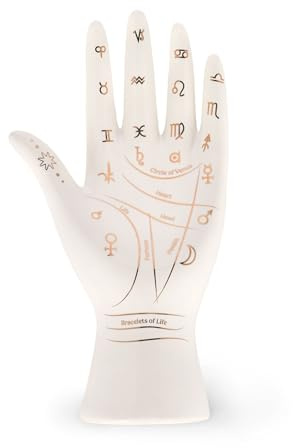 Legami - The Future's in Your Hands Ceramic Jewellery Box Jewellery Box for Rings, Bracelets and Necklaces, 10 x 19.5 x 5 cm