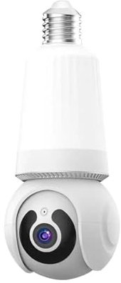 ASHBV Security Camera Outdoor Indoor Bulb IP Camera Full Color Night Vision Automatic Track Smart CCTV Wireless Security Monitor With E27 Holder Surveillance CCTV Waterproof Camera(3MP No Card)