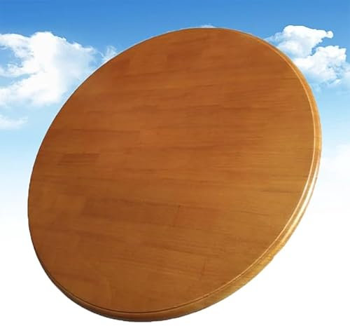 Holz Lazy Susan Drehteller 60 70 80 cm Drehbare Servierplatte, Großer Esstisch Drehteller, Runder Tischplatte 360° Drehbare Drehtablett(Teak,100cm(39in))