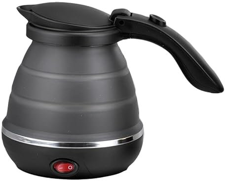 Quest Braunton Collapsible Travel Kettle – 0.5L Compact Folding Electric Kettle, Low Wattage 750W, Lightweight & Portable – Ideal for Camping, Caravans & Small Kitchens