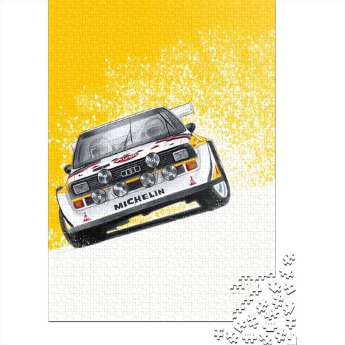 Vier Rally Car Legend Puzzle 1000 Teile für Erwachsene, Halloween-Geschenk, Puzzle für Erwachsene, einzigartige Dekorationen und Geschenke, 1000 Teile (75x50cm)