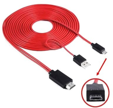 LOLIPPYY Câble Adaptateur Micro USB vers HDTV Compatible Galaxy Note Plug And Play Contrôle à Distance TV Connexion Vidéo Haute Définition