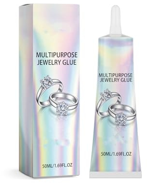 Pegamento para Joyería,Pegamento Fuerte para Joyería,Pegamentos Textil,Piedras Preciosas y DIY,Pegamentos Joyas y Reparación,50ML