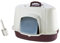 Nobby Katzen Ecktoilette m. Haube spezial grau L x B x H: 70 x 57 x 48 cm