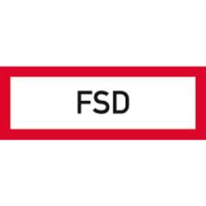 Aufkleber FSD (Feuerwehrschlüsseldepot) Folie 10,5 x 29,7cm