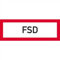 Aufkleber FSD (Feuerwehrschlüsseldepot) Folie 10,5 x 29,7cm