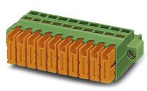 PHOENIX CONTACT QC 12-STF-5.08 PCB connector, 1 mm² nominal cross-section, 2 connections, QC 1..-STF range, 5.08 mm pitch, green, 50 pieces