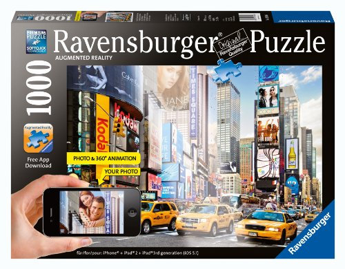 Ravensburger 19306 - buntes Treiben am Times Square, 1000 Teile Augmented Reality Puzzle