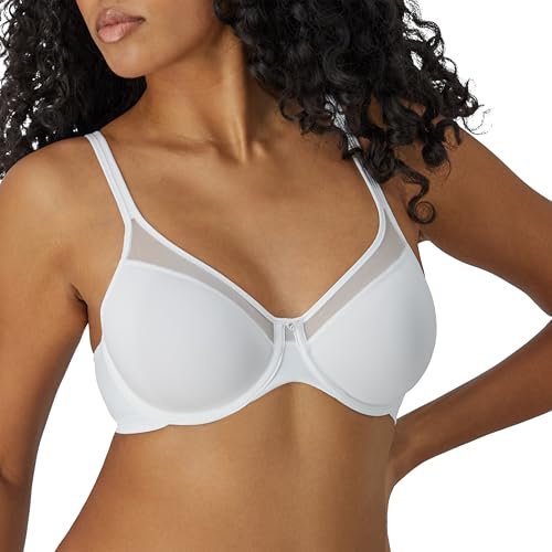 Bali womens3439One Smooth U Ultra Light Illusion Neckline Underwire Bra Bra - White - 34DD