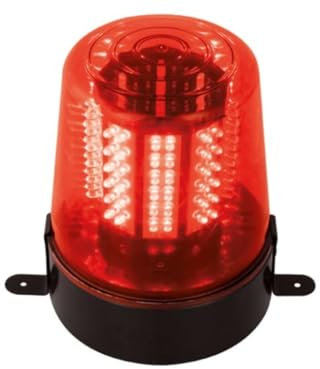 HQ-Power Gyrophare avec 108 LED, augmente la sécurité et la visibilité, vitesse de rotation réglable, adaptateur/chargeur inclus, économie d'énergie, 14 VDC, rouge