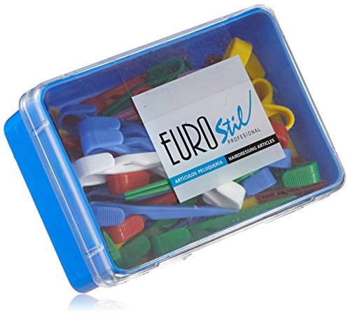 Euro Stil - Artículos peluquería - Pinzas para permanente - 60 unidades