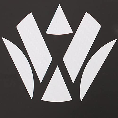 Finest Folia Emblem Ecken Inlays Folie Aufkleber passgenau (K006 Carbon Weiß)