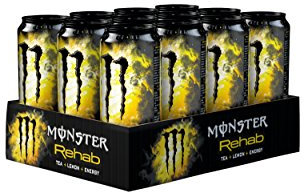 Monster Energy Rehab Lot de 12 Boissons énergétiques, 500 ml