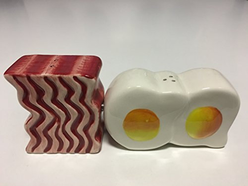 Attractives Magnetic Salz und Pfeffer Streuer - Bacon & Egg/Eier & Speck