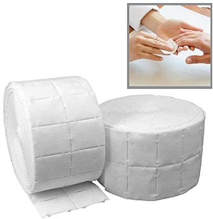 LINT Free Nail Wipes On A Roll UV Gel Acrylic False Nails Polish Remover 1000 (2x 500 Roll) Wipes by eKart