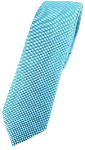 TigerTie - Corbata estrecha de diseño con lunares finos - corbata de 4,5 cm de ancho, turquesa, Größe: ca. Länge 150 cm, Breite 4,5 cm