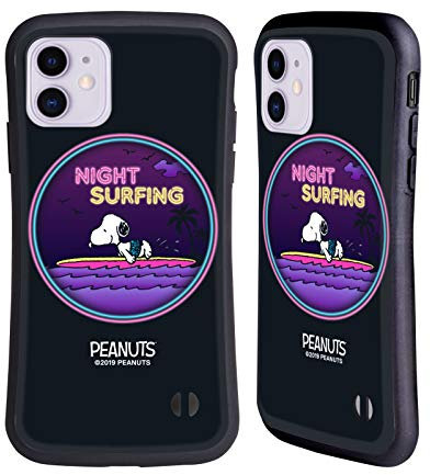 Head Case Designs Offiziell Offizielle Peanuts Nacht Surfer Snoopy Aloha Disco Hybride Handyhülle Hülle Huelle kompatibel mit Apple iPhone 11