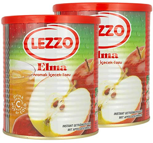 Lezzo - Instantgetränk mit Apfelgeschmack im 2er Set á 700 g Dose