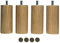 Mobiarioclichi Pieds de sommier en bois massif pour base tapissée avec vis M10 Différentes dimensions et couleurs 4 pièces de 10 cm Naturel