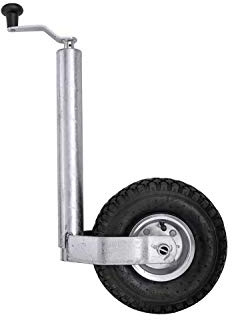 KNOTT Stützrad 150 kg Ø48mm 500–720 mm Luftreifen 260x85 Stahlfelge Deichsel Rangieren Anhänger Wohnwagen