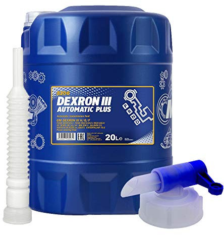 20 Liter, MANNOL DEXRON III ATF GETRIEBEÖL + HAHN + SCHLAUCH