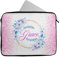 Personalised Any Name Floral Design Laptop Case Sleeve Tablet Bag Chromebook Gift 436 (9-10 inch)