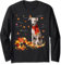 Windhund mit Herbst-Schal, süßer Herbst-Windhund Langarmshirt