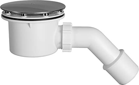 Duschablauf Siphon Ablaufgarnitur Abfluss Duschwanne Duschtasse Duschsiphon Ø 90 mm Stutzen chrom