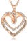 CDE Damen Halskette 925 Sterling Sliver Elegante Doppel Herz Anhänger Kette Damen Schmuck in Roségold, Geschenke für Weihnachten Muttertag Geburtstag Valentinstag, Schmuck für Frau Mutter Freundin