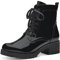 MARCO TOZZI Stivaletti Donna con Lacci in Pelle Sintetica Tacco a Blocco, Black Patent, 36 EU