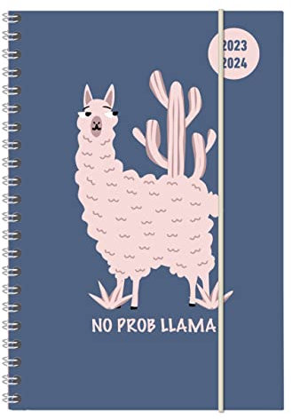 Collegetimer Llama 2023/2024 - Schüler-Kalender A5 (15x21 cm) - Lama - Ringbindung - Weekly - 224 Seiten - Terminplaner - Alpha Edition (Collegetimer A5 Ringbuch)