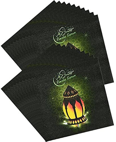 Fopytu 20 Pcs Eid Mubarak Serviette Ramadan Dekorative Papier Servietten Ramadan Theme Servietten Eid -fitr Party Vorräte
