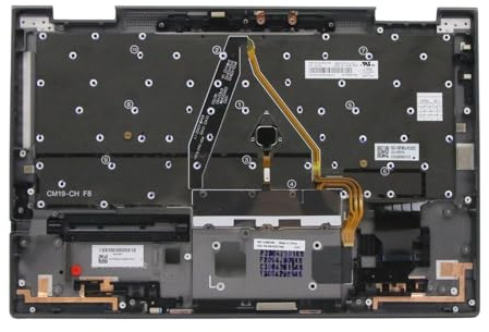 Lenovo Ratchet-2 Intel FRU MECH ASM GYG50 GRP KBD Bezel ASM, W125789009 (GYG50 GRP KBD Bezel ASM Israel(Hebrew) WLAN Iron Gray Transimage 5M10Z37097, Cover + Keyboard