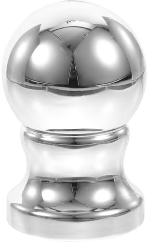 GANAZONO Fahnenmast-Aufsatz Mast-Top-Kappe Kugel-Ornament Kunststoff-Endstück Fahnenkopf Ersatz-Fahnenmast-Ornament Für Innen- Und Außenbereich Garten Terrasse Silber