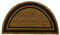 Casatessile Zerbino in Cocco Naturale Bordo 14 per Esterno Porta Entrata Retro Antiscivolo Tappeto Raschiafango - Marrone, Mezzaluna
