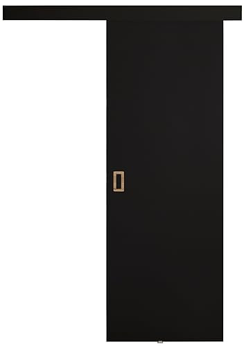 KIER FURNITURE Schiebetür Komplettset WERDI 60 - Innentüren Komplettset - Wohnzimmer Schiebetür - Modern Schiebetüren - Sliding Door - Tür Eiche Handwerk 66x205x1,6 cm