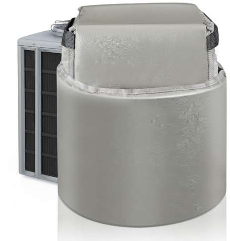 Pangda Air Conditioner Compressor Sound Blanket 10 x 10 x 19 Inches Heavy Duty Gray Ac Compressor Sound Blanket for Insulation Noise Reduction and Protection from Rain